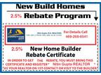 New Home Buyer Rebate 2.5%