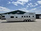 2022 Bloomer 4 Horse Side Load Gooseneck Trailer with 16'9 Outl 4 horses