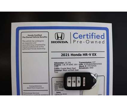 2021 Honda HR-V EX is a Black 2021 Honda HR-V EX SUV in Bedford OH