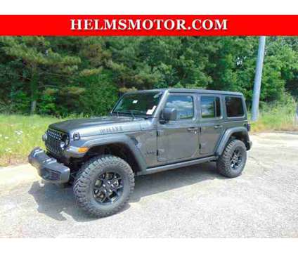 2024 Jeep Wrangler Unlimited Willys is a Grey 2024 Jeep Wrangler Unlimited Car for Sale in Lexington TN