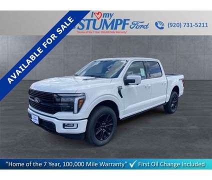 2024 Ford F-150 Platinum is a White 2024 Ford F-150 Platinum Car for Sale in Appleton WI