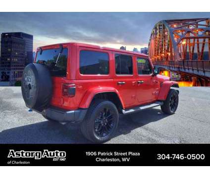 2022 Jeep Wrangler 4xe Unlimited Sahara is a Red 2022 Jeep Wrangler Car for Sale in Charleston WV