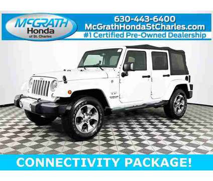 2017 Jeep Wrangler Unlimited Sahara is a White 2017 Jeep Wrangler Unlimited Sahara Car for Sale in Saint Charles IL