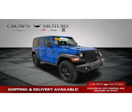2022 Jeep Wrangler Unlimited Willys is a Blue 2022 Jeep Wrangler Unlimited SUV in Holland MI