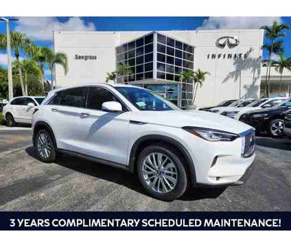 2024 Infiniti Qx50 Pure is a White 2024 Infiniti QX50 Pure SUV in Fort Lauderdale FL