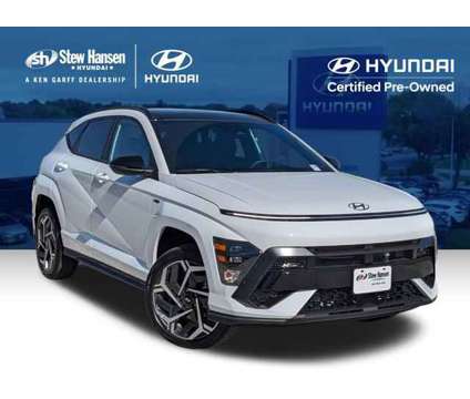 2024 Hyundai Kona N Line is a White 2024 Hyundai Kona SUV in Clive IA