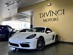 2017 Porsche 718 Cayman Coupe White, Awesome Spec! Low Miles! Fully Loaded!