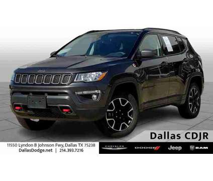 2021UsedJeepUsedCompass is a Grey 2021 Jeep Compass Car for Sale in Dallas TX