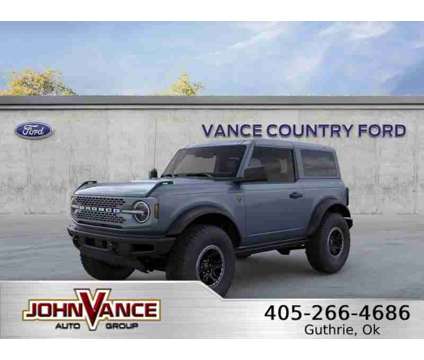 2024NewFordNewBronco is a Blue, Grey 2024 Ford Bronco Car for Sale in Guthrie OK