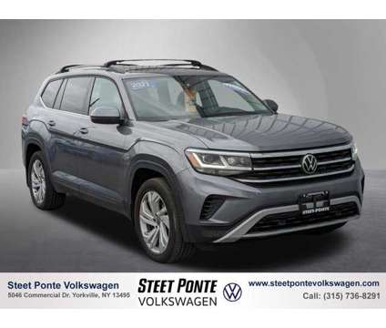 2021 Volkswagen Atlas 3.6L V6 SE w/Technology is a Grey, Silver 2021 Volkswagen Atlas Car for Sale in Utica, NY NY