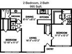 3 Floor Plan 2x2 - Vintage, Houston, TX