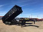 Tandem Dual Gooseneck Dump Trailer, 8.5x20 Dump Trailer GVWR 25,900 lbs