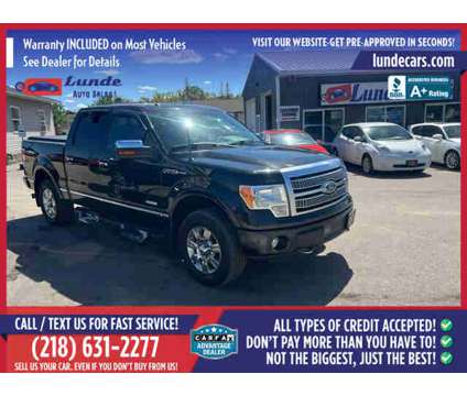 2012 Ford F150 SuperCrew Cab for sale is a Black 2012 Ford F-150 SuperCrew Car for Sale in Wadena MN