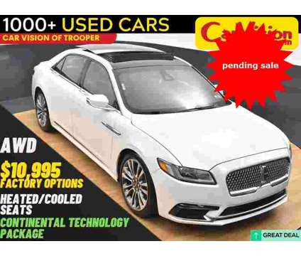 2017 Lincoln Continental Reserve is a Silver, White 2017 Lincoln Continental Reserve Sedan in Norristown PA