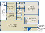 Woodland Apartments - Two-Bedroom 1 1/2 Bath Apartment