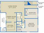Woodland Apartments - Two Bedroom Two Bath Apartment