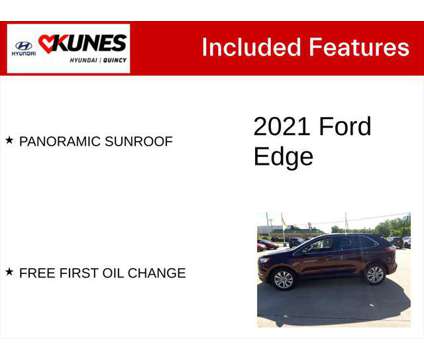 2021 Ford Edge Titanium is a Red 2021 Ford Edge Titanium SUV in Quincy IL