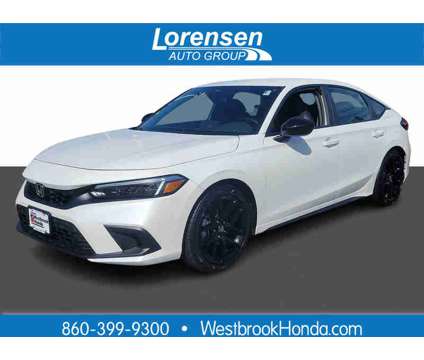 2024UsedHondaUsedCivic Hatchback is a Silver, White 2024 Honda Civic Hatchback in Westbrook CT