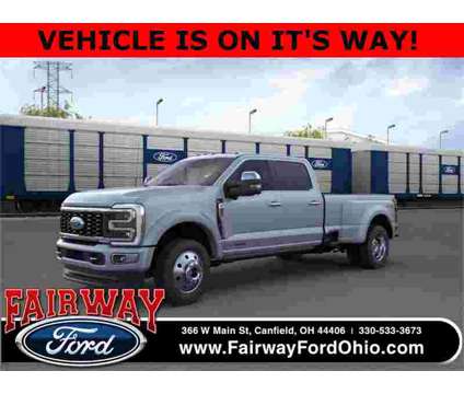 2024 Ford F-450SD Platinum DRW is a Grey 2024 Ford F-450 Platinum Truck in Canfield OH