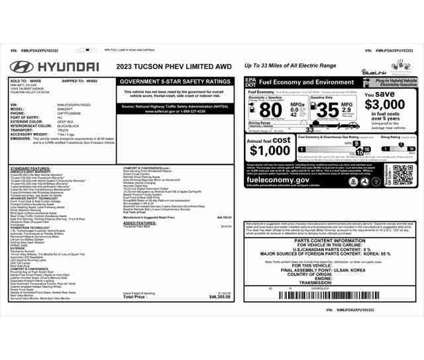 2023 Hyundai Tucson Plug-in Hybrid Limited is a 2023 Hyundai Tucson Hybrid in Schaumburg IL