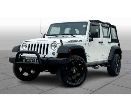 2015UsedJeepUsedWrangler Unlimited is a White 2015 Jeep Wrangler Unlimited Car for Sale in Houston TX
