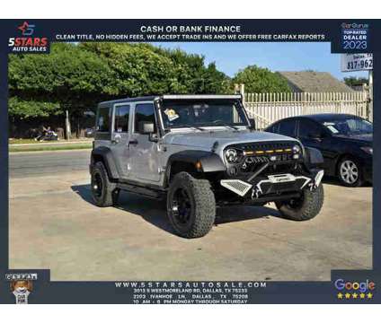 2012 Jeep Wrangler for sale is a Silver 2012 Jeep Wrangler Car for Sale in Dallas TX