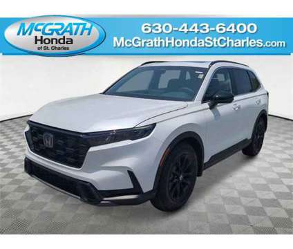 2025 Honda CR-V Hybrid Sport-L is a Silver, White 2025 Honda CR-V Hybrid in Saint Charles IL