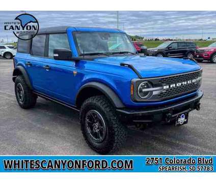 2022 Ford Bronco Badlands is a Blue 2022 Ford Bronco SUV in Spearfish SD