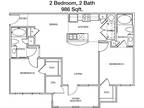 2 Floor Plan 2x2 - Lakeside Villas, Grand Prairie, TX