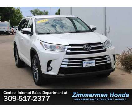 2018 Toyota Highlander XLE is a White 2018 Toyota Highlander XLE Car for Sale in Moline IL