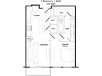 9 Floor Plan 1x1 - Lookout At Lake Highlands, Dallas, TX