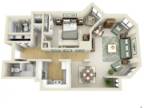 The Greenhouse Apartments - One Bedroom 1 & 1/2 Bath, Plan B