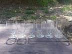 Six Spiral Patterned Glasses - antique