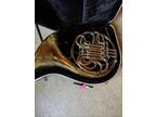 Vintage Double French Horn w Case