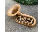 King BBb Tuba Painted Gold Plays Sounds Good Needs Service S/N 61691