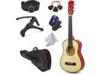 NEW! 30" Left Handed Natural Wood Guitar with Case and Accessories for Kids/Boy