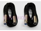 2 x 6FT XLR 3Pin Male to Female Mic Microphone Audio Balance Cord Shielded Cable
