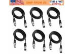 6PACK 10 ft foot XLR Male to Female MIC Microphone Extension Cables Audio Cords