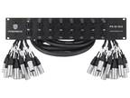 RK Mount TRS XLR Combo Splitter Snake Cable (15*15 Foot long 16Channel) 2U