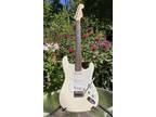 Vintage 1996 Squier by Fender Tradition Series Anniversary Strat Arctic White