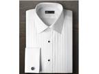 CUSTOM New IKE BEHAR 100% COTTON French Cuff Spread Tuxedo Shirt FREE CuffLinks