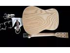 UNFINISHED DIY-6 String BURL ASH ACOUSTIC FULL-SIZE GUITAR BUILDER LUTHIER KIT