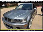 2003 BMW M3 Base COUPE 5-SPEED MANUAL/PREMIUM/HTD SEATS/SUNROOF