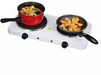 Portable Easy Clean Dual Cooktop Countertop Burner Stove