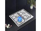 Stainless Steel Gas Cooktop 4 Built-in Burners Gas Hob LPG/NG Gas Stove Cooker