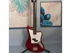 4-String Red Electric Bass Guitar Rosewood Fretboard White Pickguard Maple Neck