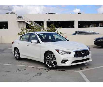 2024 Infiniti Q50 LUXE is a White 2024 Infiniti Q50 Sedan in Mission Viejo CA