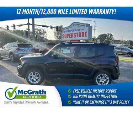 2021 Jeep Renegade Latitude 4X4 is a Black 2021 Jeep Renegade Latitude SUV in Dubuque IA