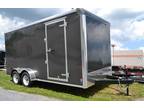 2025 Car Mate Trailers 7x16 Enclosed Cargo Trailer Ramp +12"