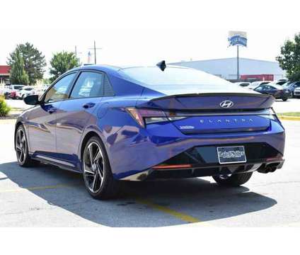 2022 Hyundai Elantra N Line is a Blue 2022 Hyundai Elantra Sedan in Lawrence KS